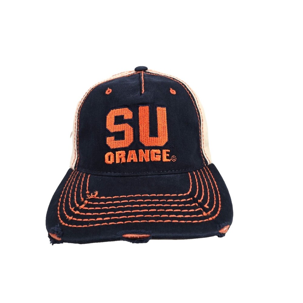 Syracuse University Navy Retro Brand Thick Stich Trucker Snapback Cap Hat New